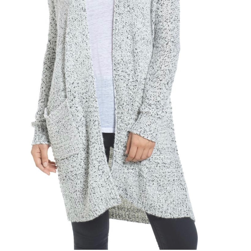 Caslon mixed stitch long cardigan
